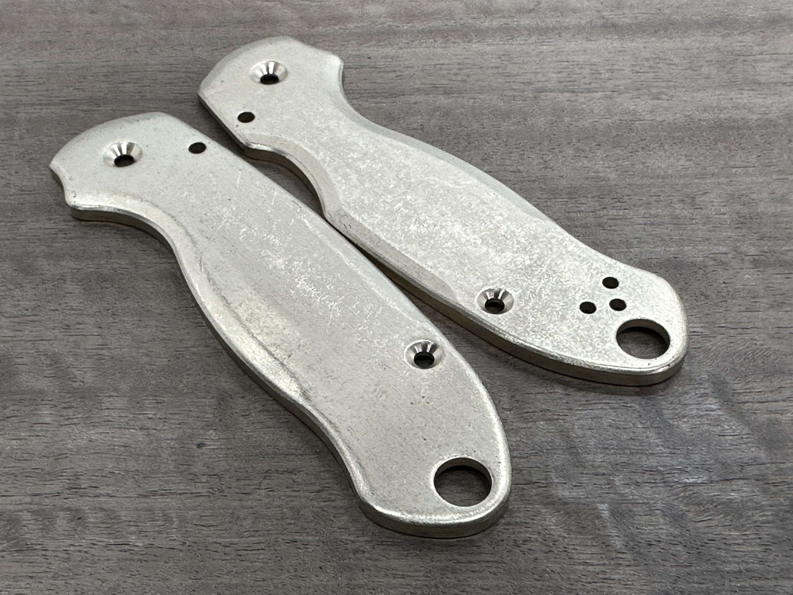 Stone washed BRASS Scales for Spyderco Para 3