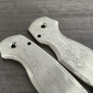 Stone washed BRASS Scales for Spyderco Para 3