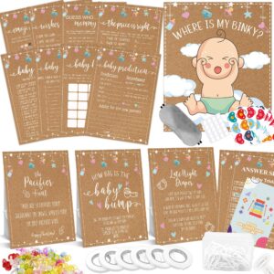 kraft baby shower games, baby shower games boy girl, 12 baby shower games for 50 guests, funny hilarious coed gender neutral baby shower decorations