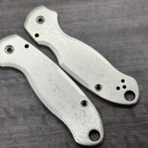 Stone washed BRASS Scales for Spyderco Para 3