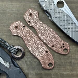 HONEYCOMB engraved Copper Scales for Spyderco Para 3