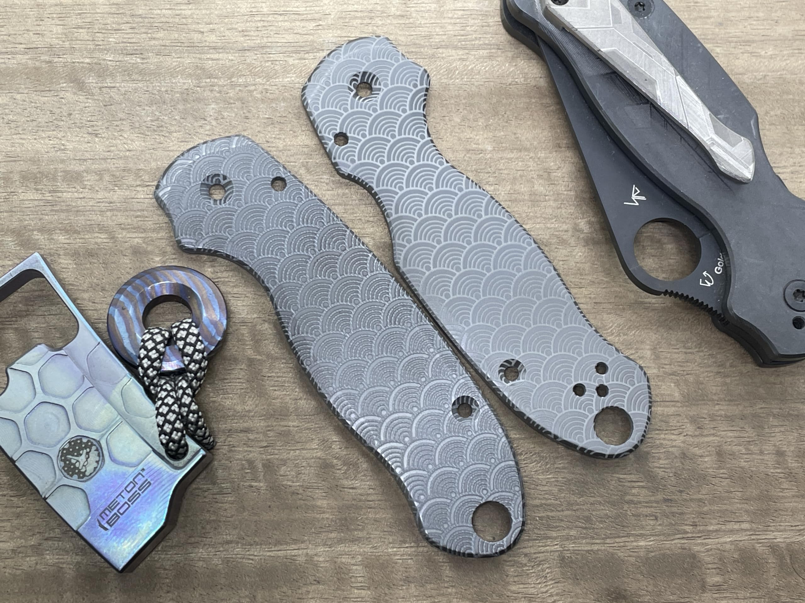 SEIGAIHA Zirconium Scales for Spyderco para 3