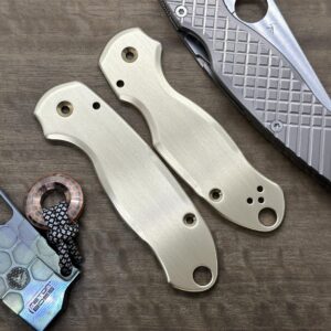 Brushed BRASS Scales for Spyderco Para 3