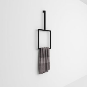 Unique Vertical Towel Rack Wall Mounted for Bathroom, Metal Square Towel Holder, Modern Hand Towel Ring, Elegant Bathroom and Kitchen Decor, Space-Saving Towel Hanger (Medium (24"x11"x3") - 1 pcs)