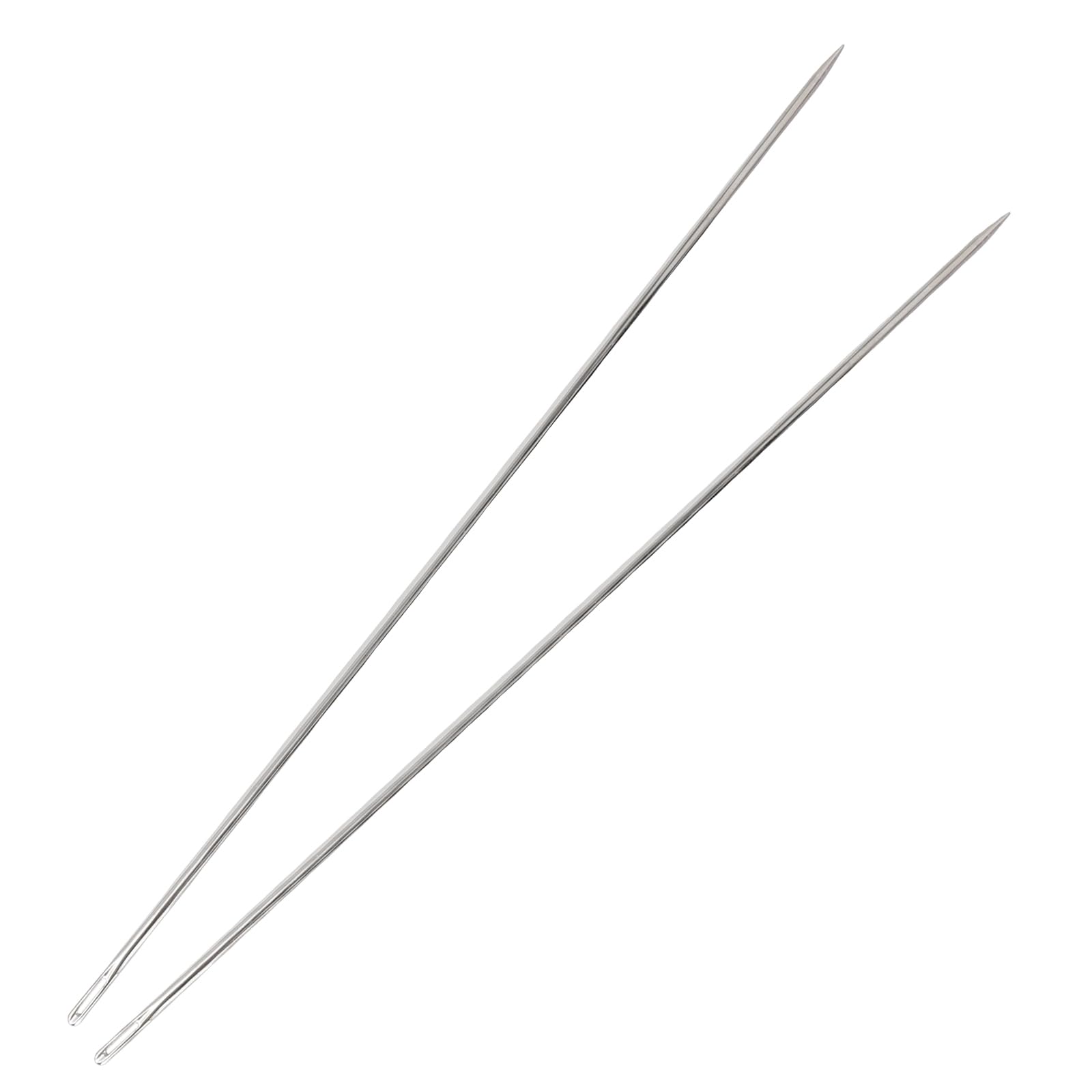 2 PCS 12'' Professional Upholstery Needle, Long Sewing Needles, Long Straight Upholstery Hand Needles, Large Eye Hand Sewing Needles, for Home Upholstery, Carpet, Leather, Canvas Repair Stitching