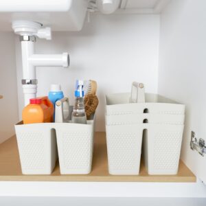 Xuhdukc Portable bathroom caddy with handle for kitchens, bathrooms, trips, picnics, college dorms. Bathroom caddies are a necessity for college life.