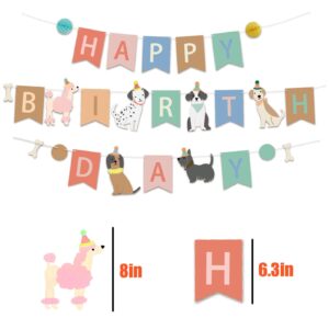 GOTPASS Dog Birthday Banner Dog Themed Party Supplies Baby Shower Kids Baby Dog Birthday Party Decorations