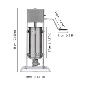 Latin Churro Machine, 5L/1.32gal Stainless Steel Commercial Spanish Churro Maker with 4 Nozzles for Business or Home Use