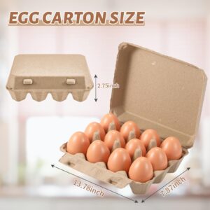 Egg cartons,20 pack chicken egg cartons,Egg cartons 12 count, Classical 3x4 Style Holds Up to One Twelve used as a pulp fiber egg carrier for household, kitchen and farmhouse egg storage containers