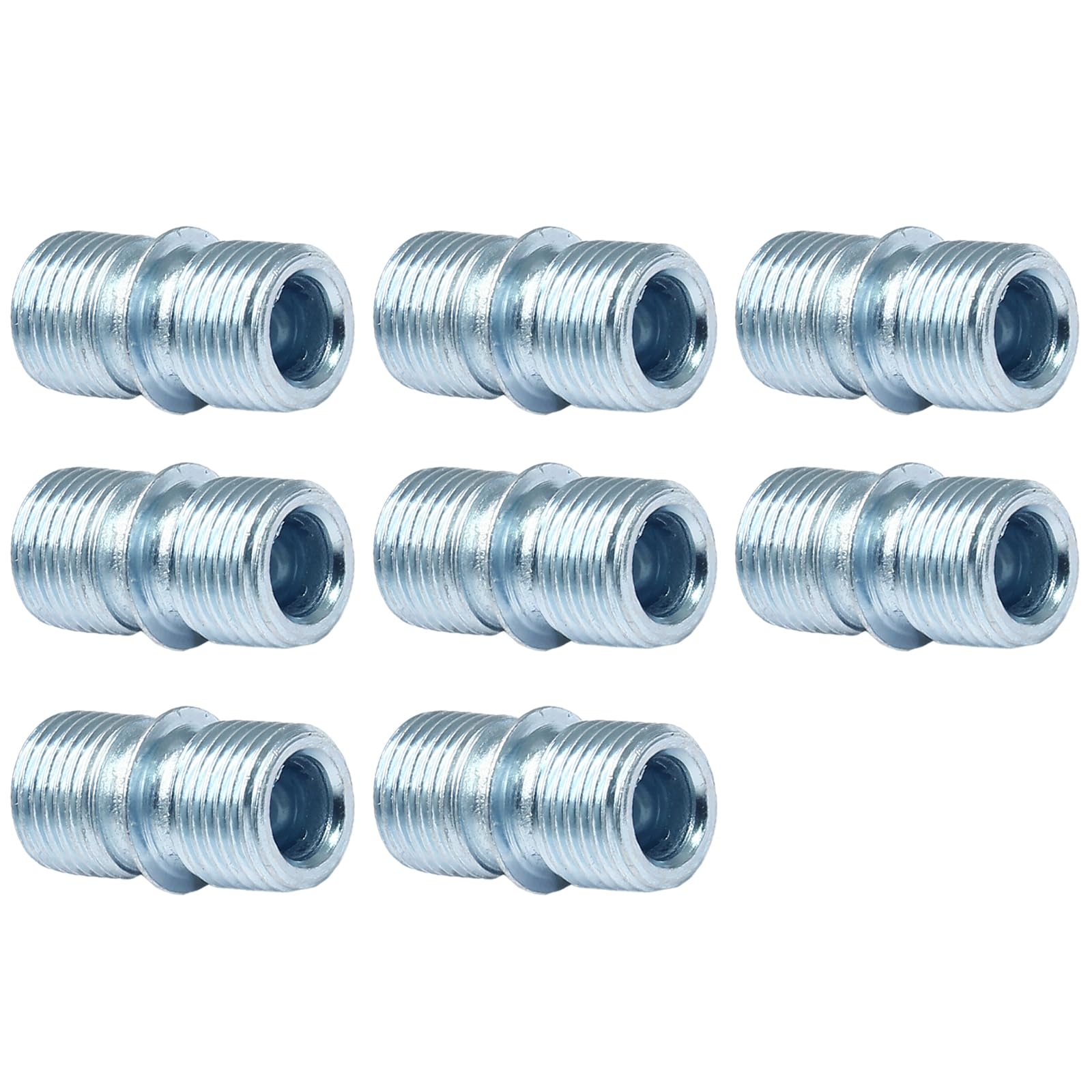 Coufce 8 PCS 1/2 Inch / 12.7mm Diameter Metal Rack Connector, Coarse Thread 0.019"/ 0.5mm Thick Shelving Connectors, Pole Connector, Wire Shelf Pole Connectors for Shelf Unit, Wire Rack Shelving