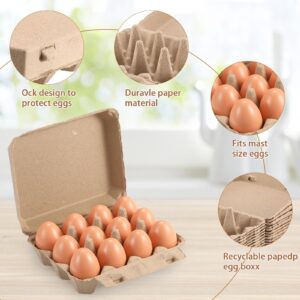 Egg cartons,20 pack chicken egg cartons,Egg cartons 12 count, Classical 3x4 Style Holds Up to One Twelve used as a pulp fiber egg carrier for household, kitchen and farmhouse egg storage containers