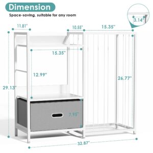 Stuffed Animal Storage Toy Storage Organizer, Metal Toy Storage with Kids Bookshelf and Toy Box, Stuff Animal Organizer Toy Bin, Plushies Storage Holder Zoo Toy Chest for Kids Room, Playroom, Nursery