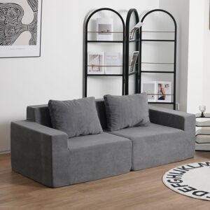 n&v foam sofa, made with all foam, great for livingroon and bedroom (grey, love seat)