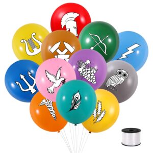 greek mythology balloons, 96pcs greek god balloons, htabiol greek mythology party decorations, greek god party decorations, suit for greek mythology birthday party, percy jackson birthday party