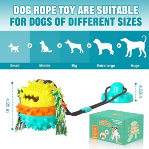 Dog Toys for Aggressive Chewers Interactive Indestructible Puzzle Stimulating Chew Toy Suction Cup Tug of War Enrichment Rope Boredom Busy Self Play Food Teething Puppy Dispensing Squeaky Ball Dogs