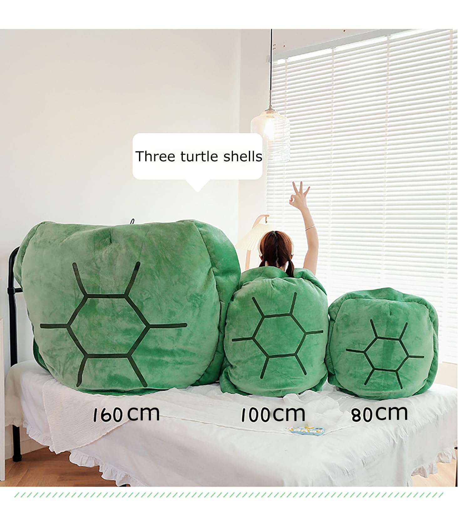 Cenbini Multifunctional Giant Wearable Turtle Pillow, Multifunctional Wearable Turtle Shell Pillow, Weighted Turtle Shell Body Pillow (B-100cm/40in)