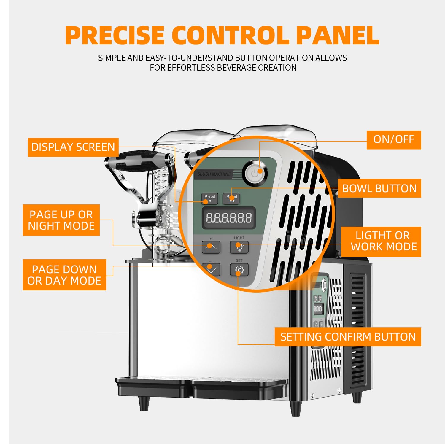 Souldou Commercial Slushy Machine,Can make alcoholic beverage, 4Lx2 Tank Margarita Maker,Frozen Drink Margarita Machine Smoothie Slushy Maker