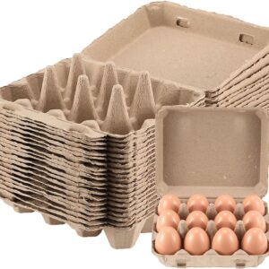 Egg cartons,20 pack chicken egg cartons,Egg cartons 12 count, Classical 3x4 Style Holds Up to One Twelve used as a pulp fiber egg carrier for household, kitchen and farmhouse egg storage containers