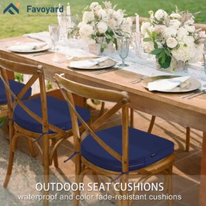 Favoyard Waterproof Outdoor Chair Cushion 16in Set of 4 & Outdoor Seat Cushion Set 19n