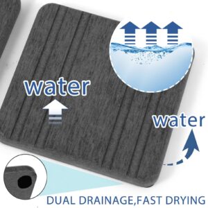 3PCS Water Absorbing Stone Tray, DryingNeat Diatomite Stone Sink Tray, Instant Dry Sink Coasters, Kitchen Sponge Hand Soap Holder, Countertop Fast Drying Counter Tray,8 * 4inch and 4 * 4inch