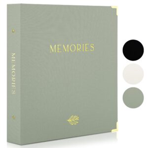 beautiful linen photo album for 4x6 photos - safely holds up to 500 pictures of unique memories - the perfect large photo book to store all pictures of treasured family, baby or wedding moments