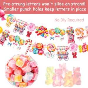 Candyland Lollipop Party Banners 3Pcs Candyland Party Decorations Candy Themed Birthday Party Banner Decorations for Candyland Baby Shower Supplies