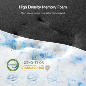 3 Inch Gel Bamboo Memory Foam Mattress Topper, Full Size, Reversible Cooling & Warm Bed Topper Washable Cover, Triple Layer Foam for Pain Relief, Medium Firm, CertiPUR-US Certified