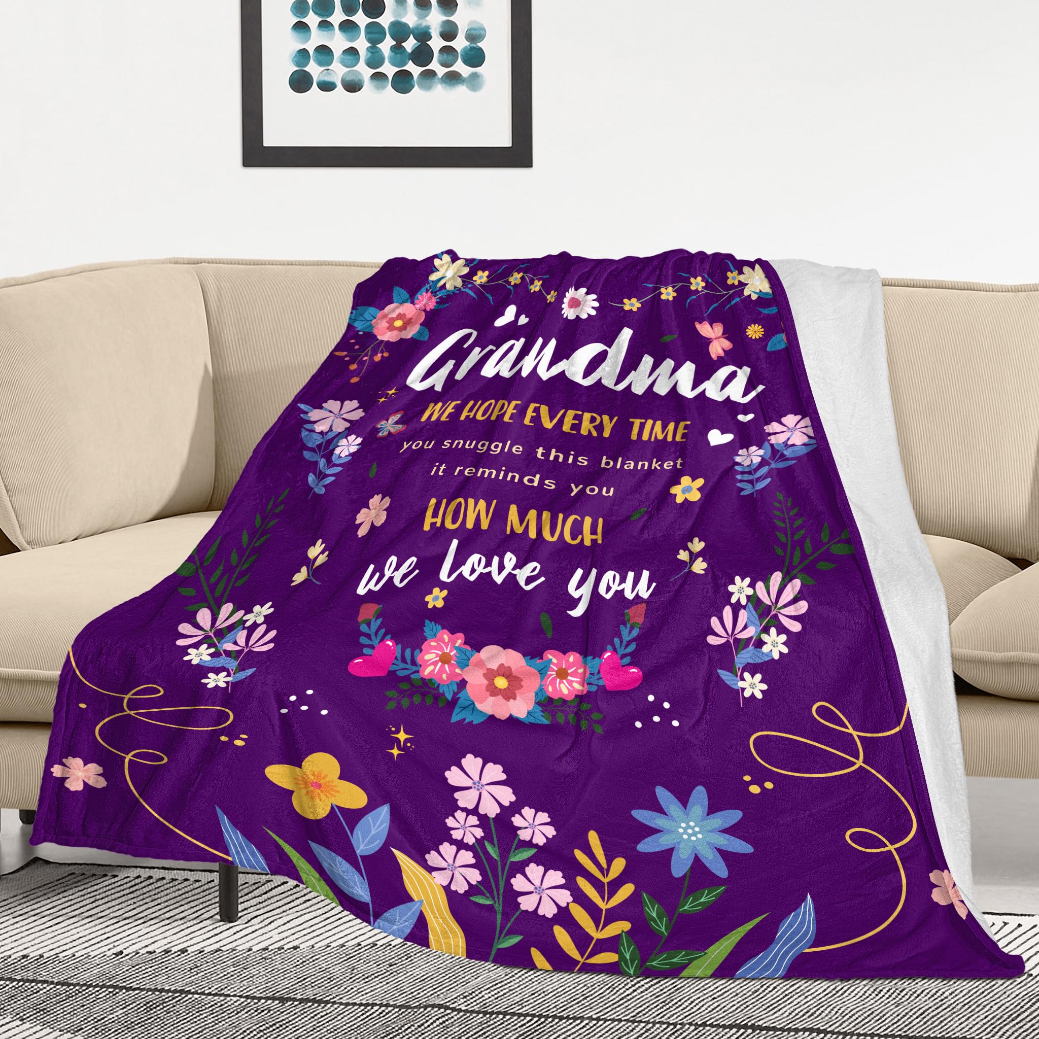 AISDE Grandma Gifts Blanket, Birthday Gifts for Grandma, Grandma Birthday Gifts, Vacation Gifts for Grandma, Grandma Gifts Ideas, Grandma Gifts from Grandkids