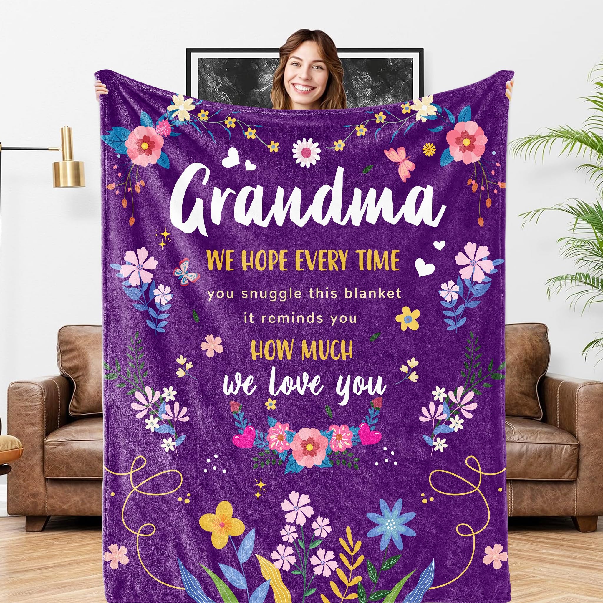 AISDE Grandma Gifts Blanket, Birthday Gifts for Grandma, Grandma Birthday Gifts, Vacation Gifts for Grandma, Grandma Gifts Ideas, Grandma Gifts from Grandkids