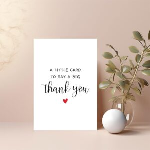 RUALOVE Funny Thank You Card, Simple Thanks Card Appreciation Card Gift Supportive Card For Boss Coworker Teacher, Cute Thank You Gift Friendship Thanks Gift for Friend Him Her