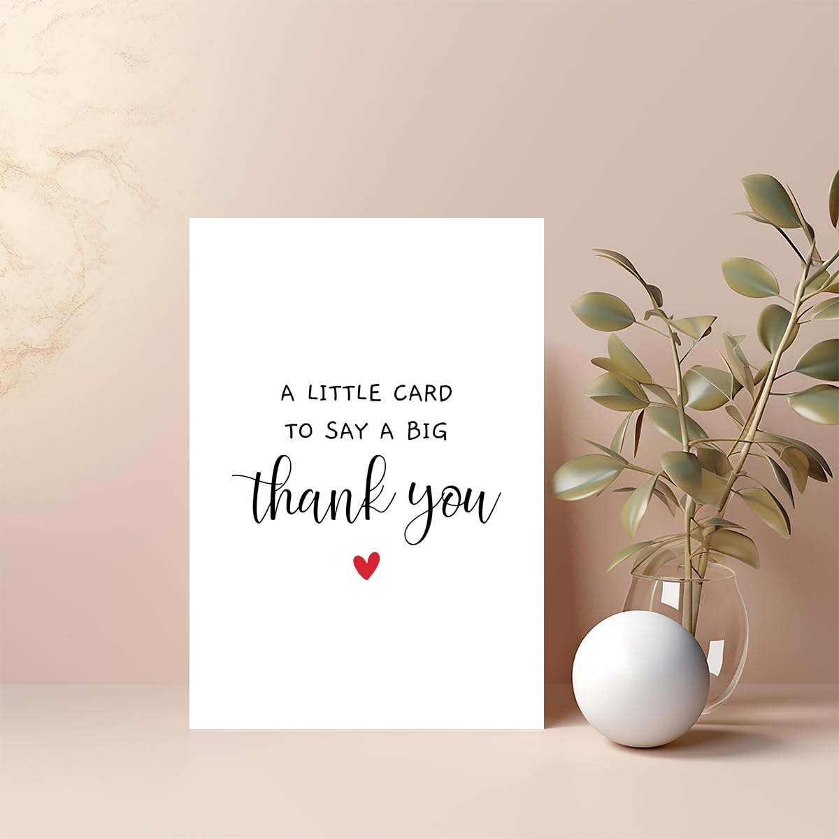 RUALOVE Funny Thank You Card, Simple Thanks Card Appreciation Card Gift Supportive Card For Boss Coworker Teacher, Cute Thank You Gift Friendship Thanks Gift for Friend Him Her