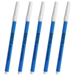 washable fabric markers for sewing,5 pack,blue,erasable sewing markers for fabric,water soluble embroidery pen,fabric marking pen,fabric marking pens for quilting,sewing supplies and accessories