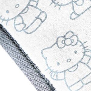 Hello Kitty White Kitties Plush Blanket - Measures 60 x 90 Inches, Kids Bedding - Super Soft Fleece Bedding