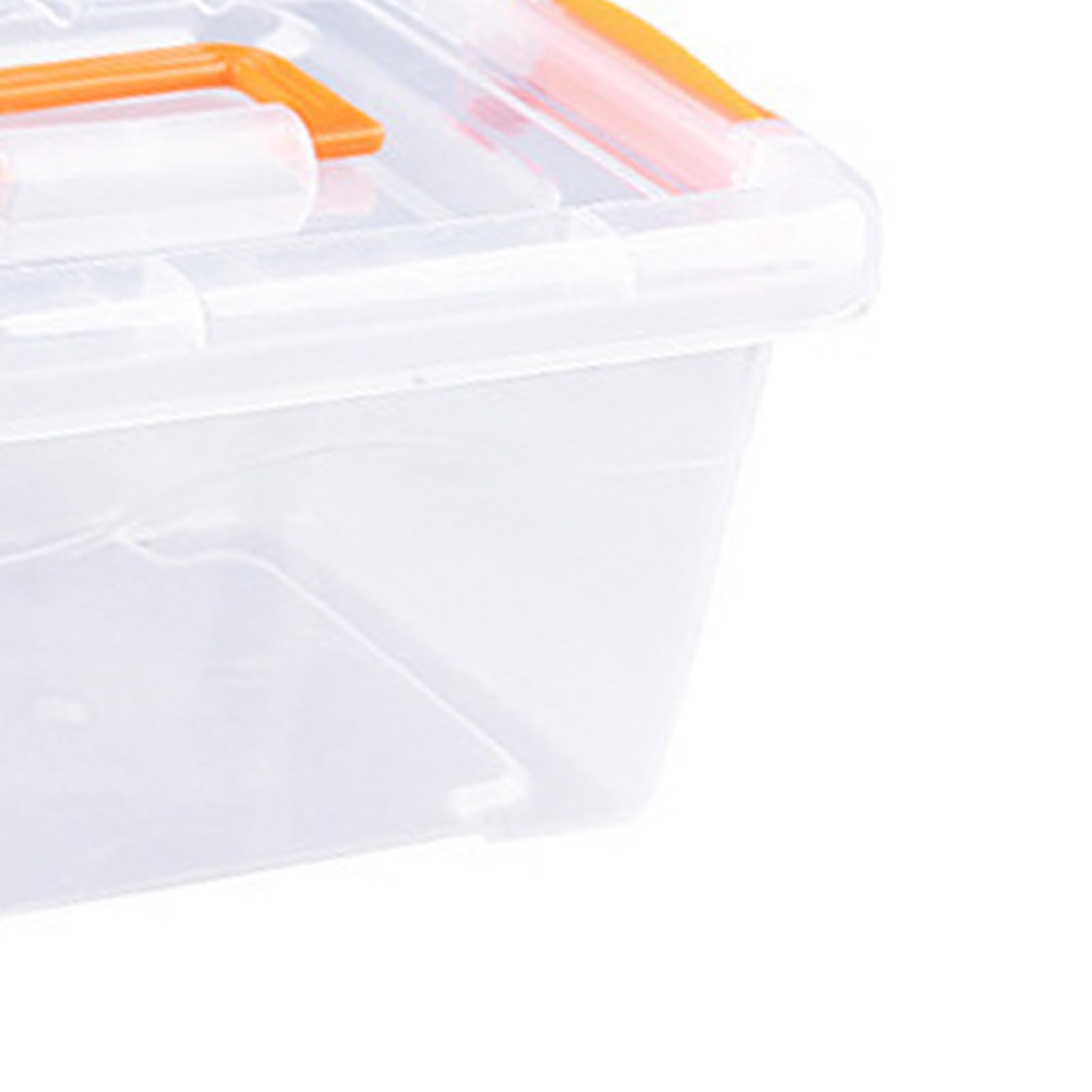 Pssopp Transparent Storage Box, Multipurpose Stackable Craft Storage Box with Carry Handle for Sewing Art Craft Jewelry (Small)