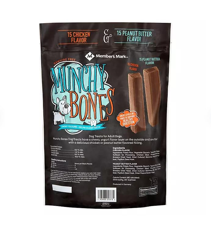 Generic Munchy Bones Dog Treats for Adult Dogs, 84 oz., 2.8 Ounce (Pack of 30)