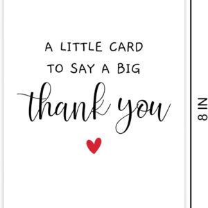 RUALOVE Funny Thank You Card, Simple Thanks Card Appreciation Card Gift Supportive Card For Boss Coworker Teacher, Cute Thank You Gift Friendship Thanks Gift for Friend Him Her