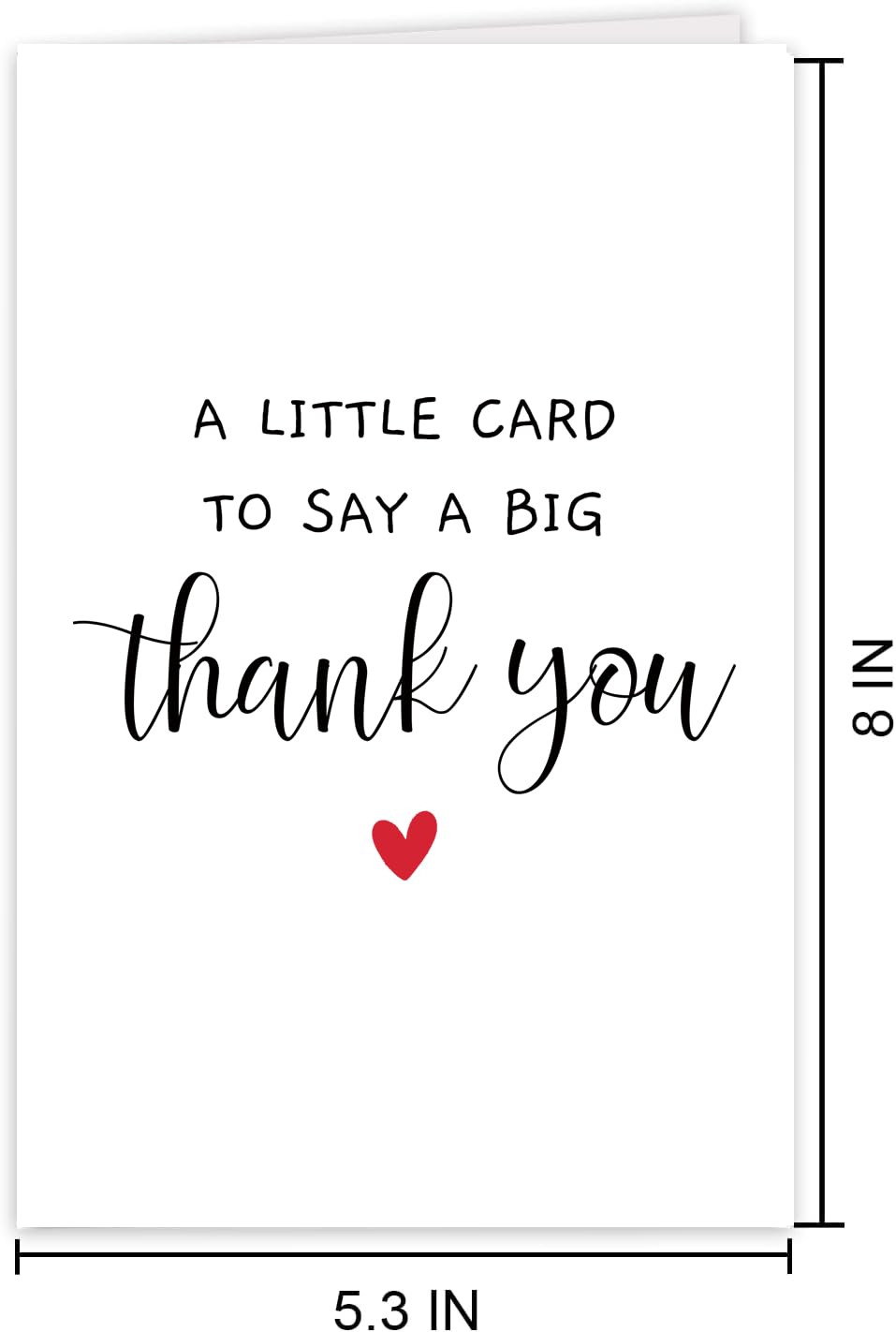 RUALOVE Funny Thank You Card, Simple Thanks Card Appreciation Card Gift Supportive Card For Boss Coworker Teacher, Cute Thank You Gift Friendship Thanks Gift for Friend Him Her