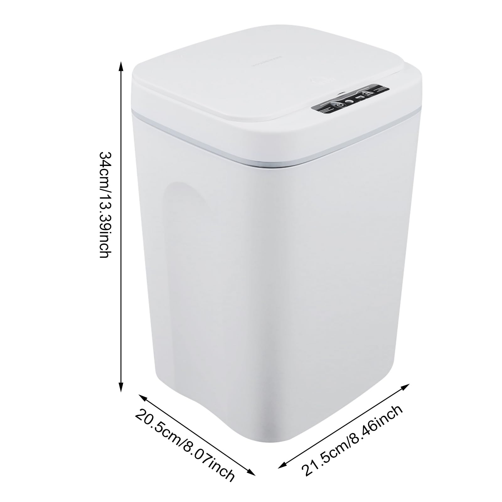 Automatic Trash Can, 4.22 Gallon Motion Sensor Trash, Smart Garbage Can with lid, Touchless Garbage Can for Kitchen Bathroom Bedroom Office 16L (White)