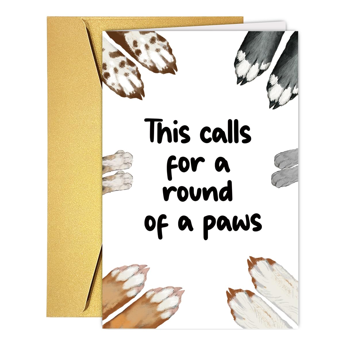 Funny Graduation Card For Women Men, Cute Paws Congratulations Card for Him Her, Lovely Proud of You Card, New Job Card, Graduation Gifts, College Graduation Card for Son Daughter