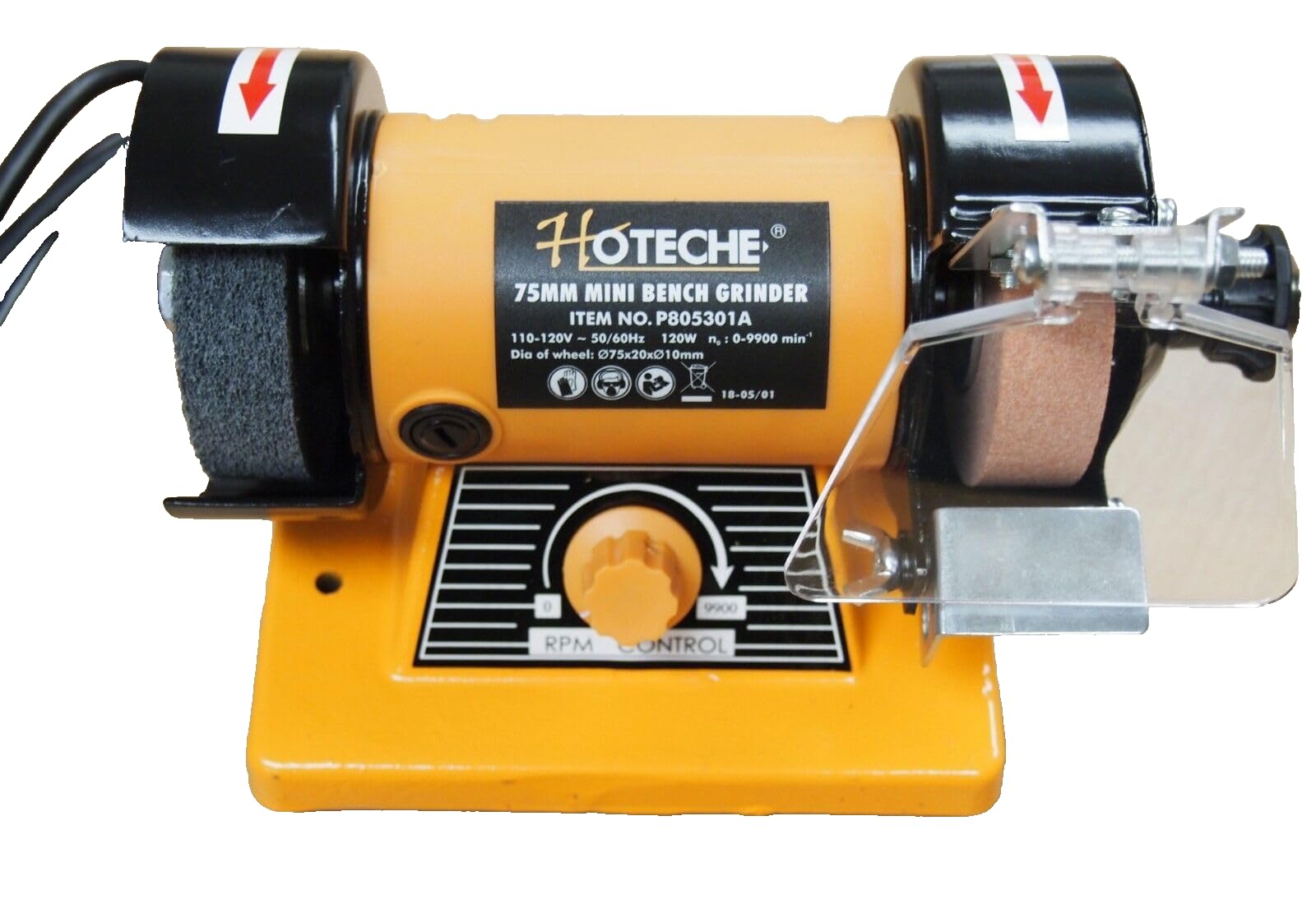 Hoteche Bench Top Grinder 3"" Variable Speed Rotary Flex Shaft P805301A, Orange