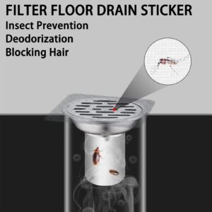 50PCS Disposable Hair Drain Stickers,Shower Drain Hair Catcher,Effective Interception to Prevent Clogging,for Kitchen Bathroom Sink Bathtub