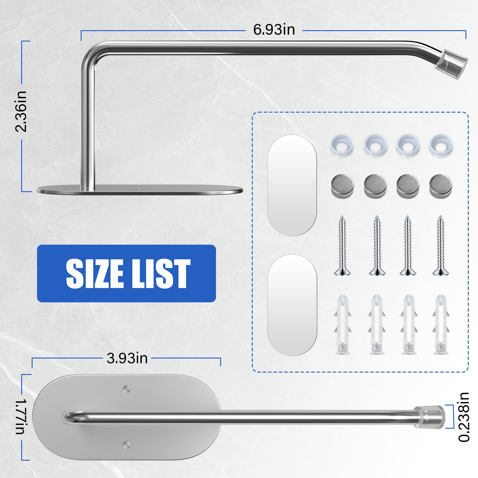 FOURHARVEST Tumbler Lid Organizer 2 Pack,Space Saving Cup Lid Hook for Simple Modern Cup Lids,Lid Storage Rack Used in Kitchen Storage Cabinet Inside Or Under (Silver)