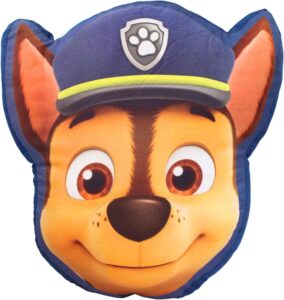 hasbro paw patrol chase head shaped super soft deluxe pillow cushion 40cm 16"