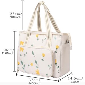 Peirich Embroidery Kits Storage Bag, Portable Craft Carry Case, Sewing Kits Embroidery Supplies Storage Bag and Embroidery Project Carrying Bag (Bag Only) for Beginner, Adults