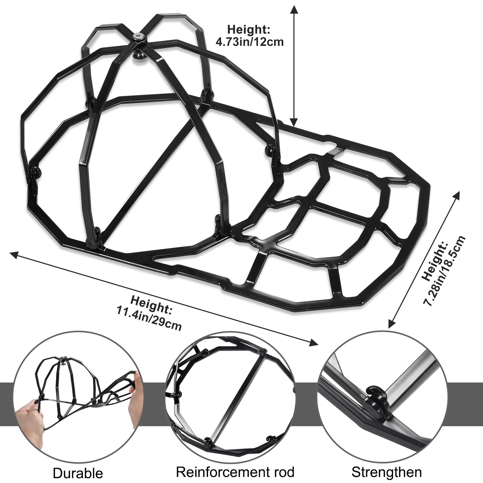 Hat Washer Cage, Upgraded Hat Cleaner for Baseball Caps 2 Pack Foldable Baseball Cap Washer Frame Cage Reinforced Hat Rack, Durable Hat Protector Holder with Mesh Bag for Adult Kids Baseball Cap