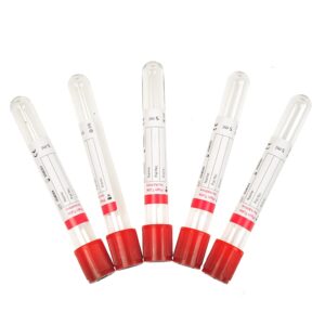 Caphstion Veterinary Lab Vacuum Blood Collection Coagulation Tubes No Additive Tube Blood Collection Tube Pet Supplies, 10ml Red 100pcs