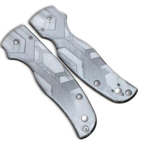 FALCON engraved Zirconium Scales for SHAMAN Spyderco