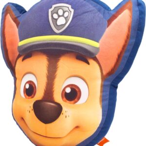 Hasbro Paw Patrol Chase Head Shaped Super Soft Deluxe Pillow Cushion 40cm 16"