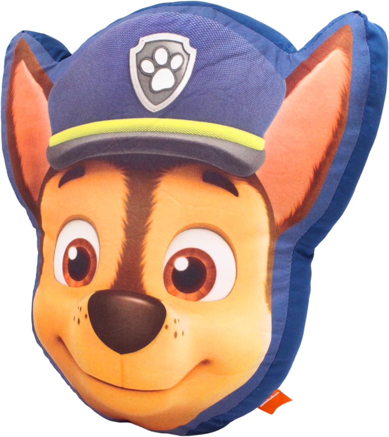 Hasbro Paw Patrol Chase Head Shaped Super Soft Deluxe Pillow Cushion 40cm 16"