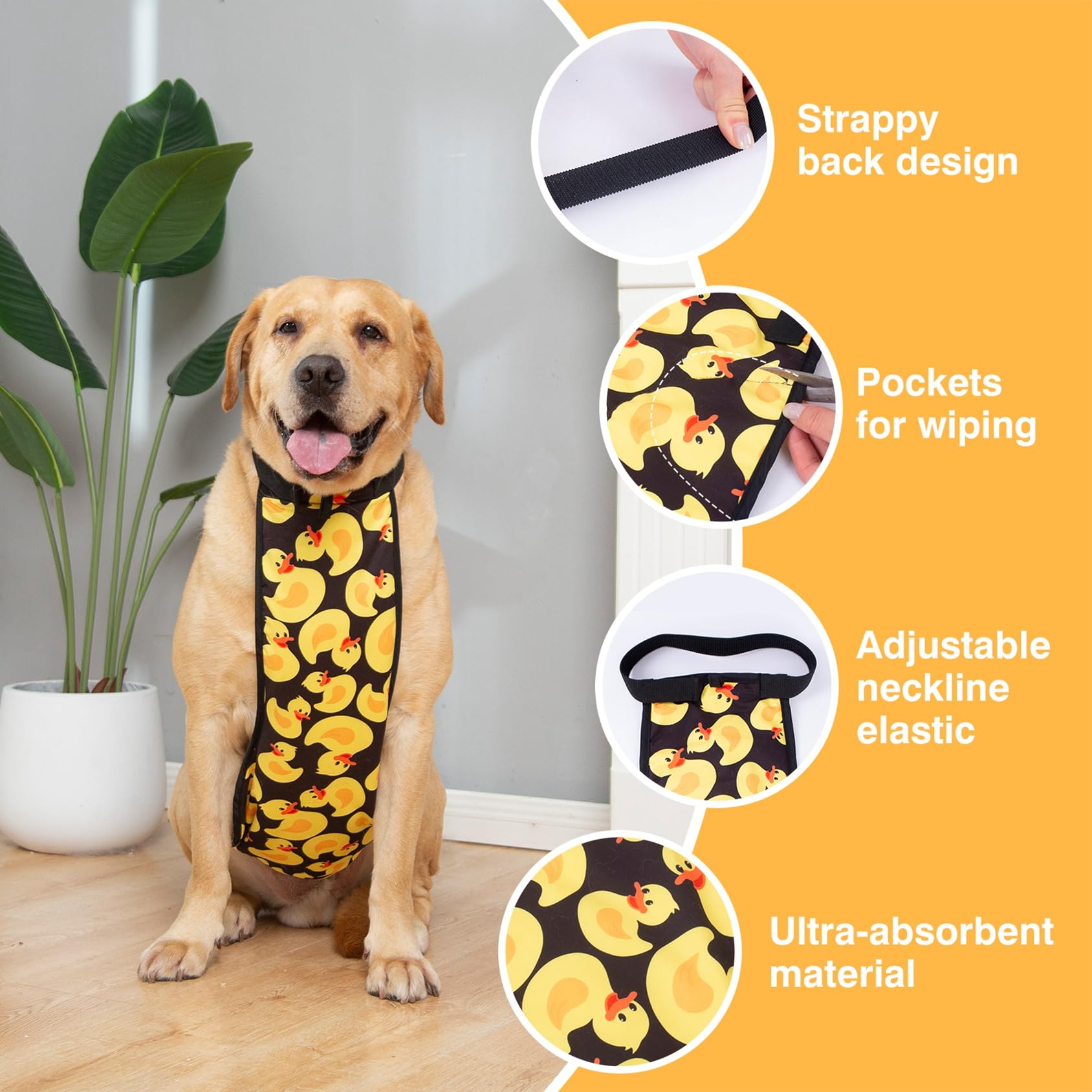 LovinPet Large Dog Belly Cover,Dog Belly Wrap,Dog Recovery Suit Pet Abdominal Protective Clothing Washable Dog Bellyband Dog Recovery Suit,Dog Surgical Recovery Suit